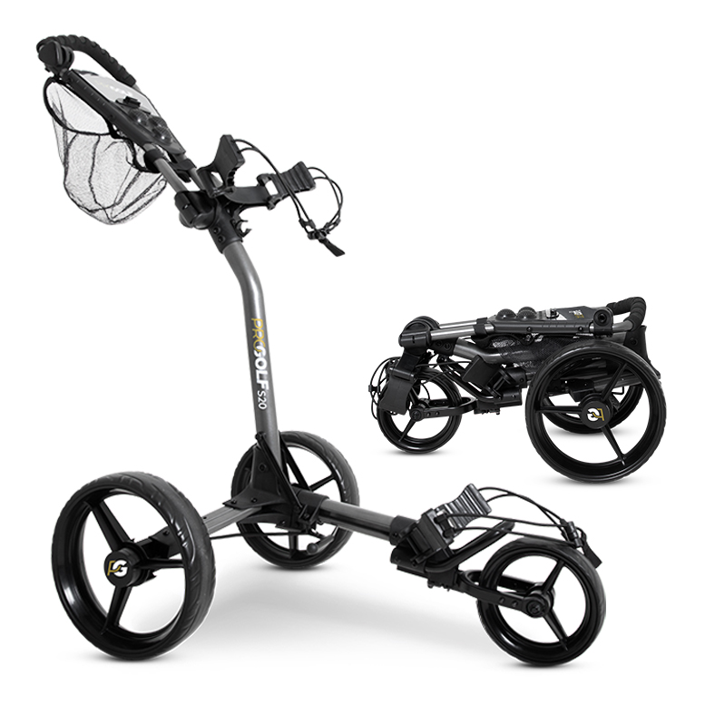 MGI 골프 3단 접이식 경량 수동 캐디카트 PROGOLF S20