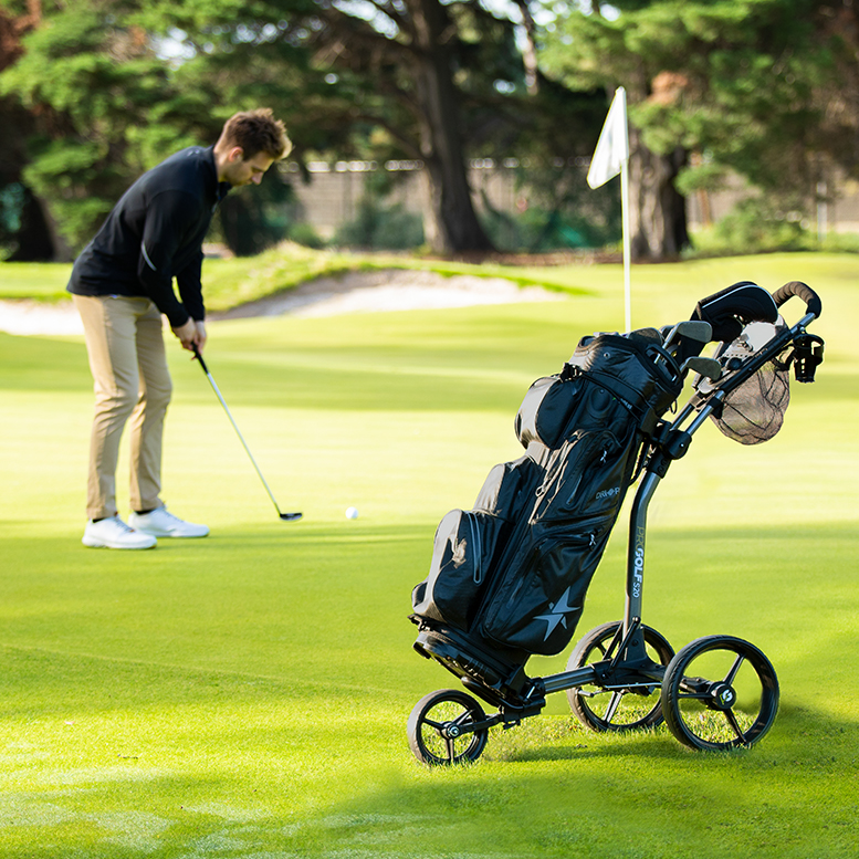 MGI 골프 3단 접이식 경량 수동 캐디카트 PROGOLF S20